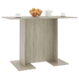 Berkfield Home Beautiful Dining Table Sonoma Oak 110x60x75 cm Engineered Wood in Light Sand - Size: 110 x 60 x 75 cm - thumbnail 5