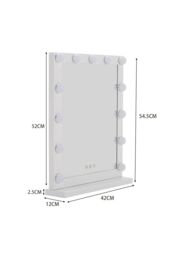 Living and Home Vanity Mirror with Lights, 3 Lighting Modes, Touch Screen Control in White - thumbnail 6