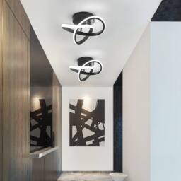 Pheashine Modern LED Ceiling Light, 22W, Dimmable, 3000K/4500K/6500K (25cm) in Black - thumbnail 5