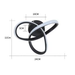 Pheashine Modern LED Ceiling Light, 22W, Dimmable, 3000K/4500K/6500K (25cm) in Black - thumbnail 3