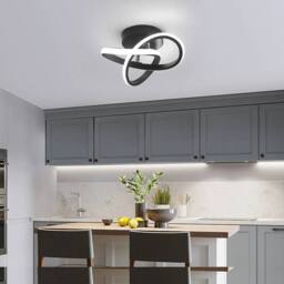 Pheashine Modern LED Ceiling Light, 22W, Dimmable, 3000K/4500K/6500K (25cm) in Black - thumbnail 4