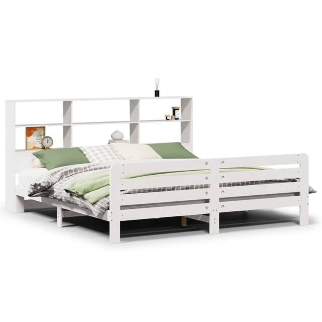 Berkfield Home Bed Frame without Mattress White 180x200 cm Super King Solid Wood Pine - image 1