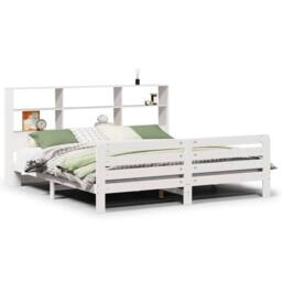 Berkfield Home Bed Frame without Mattress White 180x200 cm Super King Solid Wood Pine - thumbnail 1