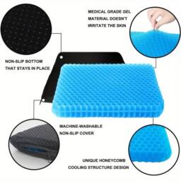 SPETLEK Honeycomb Breathable Gel Seat Cushion Blue - Size: 100 cm x 190 cm - thumbnail 3