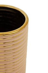 Orsina Haldis Large Ceramic Vase in Gold - thumbnail 4