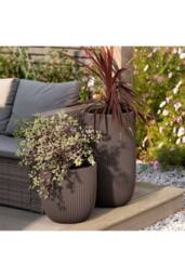 KDMD Cappuccino Pacific Tall Pacific Planter 62cm in Taupe - thumbnail 3