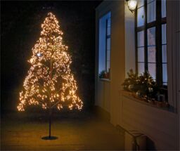 Xmas Haus 1.8m 2250 Gold Micro Led Black Tree - Size: 1 Pack - thumbnail 3