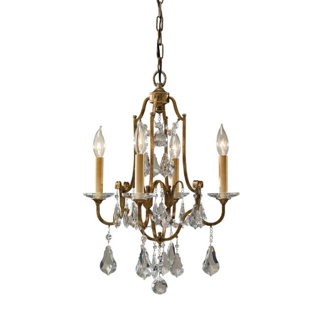 Loops 4 Bulb Chandelier Hanging Pendant LIght Oxidized Bronze LED E14 60W Bulb