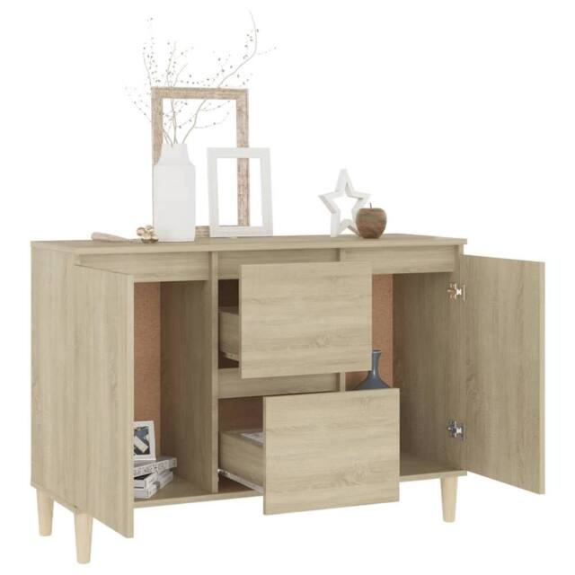 Berkfield Home Sideboard Sonoma Oak 103.5x35x70 cm Engineered Wood in Light Beige - image 1