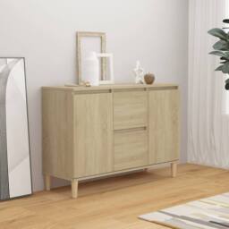 Berkfield Home Sideboard Sonoma Oak 103.5x35x70 cm Engineered Wood in Light Beige - thumbnail 2