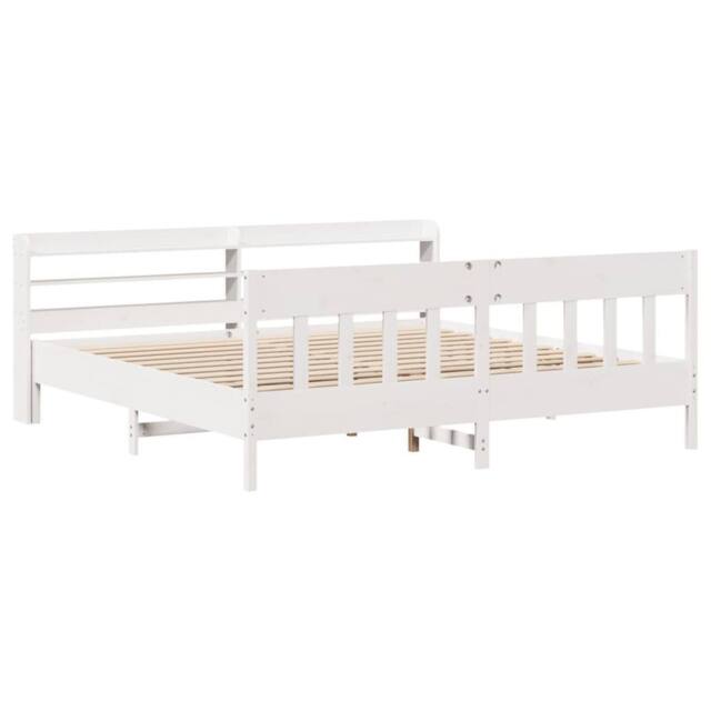 Berkfield Home Decorative Bed Frame without Mattress White 180x200 cm Super King - image 1