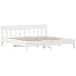 Berkfield Home Decorative Bed Frame without Mattress White 180x200 cm Super King - thumbnail 7