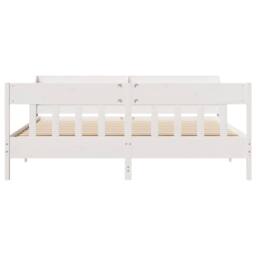 Berkfield Home Decorative Bed Frame without Mattress White 180x200 cm Super King - thumbnail 4