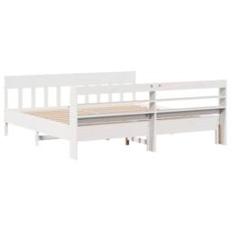 Berkfield Home Decorative Bed Frame without Mattress White 180x200 cm Super King - thumbnail 6