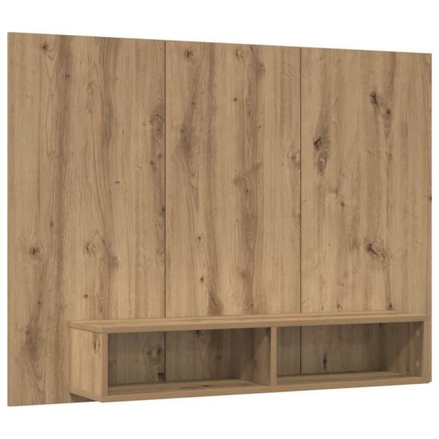 Berkfield Home Wall TV Cabinet Artisan oak Engineered wood in Brown - image 1