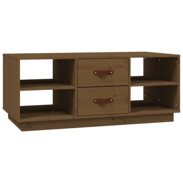 Berkfield Home Coffee Table Honey Brown 100x50x41 cm Solid Wood Pine - Size: 100 x 50 x 41 cm - image 1