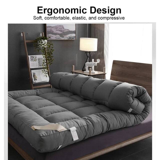 SPETLEK 10cm Mattress Topper 90X200CM in Grey - Size: Cot - image 1