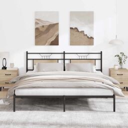 Berkfield Home Bed Frame without Mattress Sonoma Oak 183x213 cm Engineered Wood in Brown - thumbnail 1