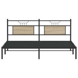 Berkfield Home Bed Frame without Mattress Sonoma Oak 183x213 cm Engineered Wood in Brown - thumbnail 6