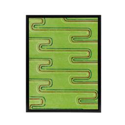 "Artery8 Green Red Line Textile Pattern Framed Canvas Wall Art Print Furuya Korin - Size: W12"" x H16""" - thumbnail 1