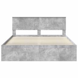 Berkfield Home Bed Frame with Headboard Concerte 160 x 200 cm Solid Pine Wood in Grey - thumbnail 7