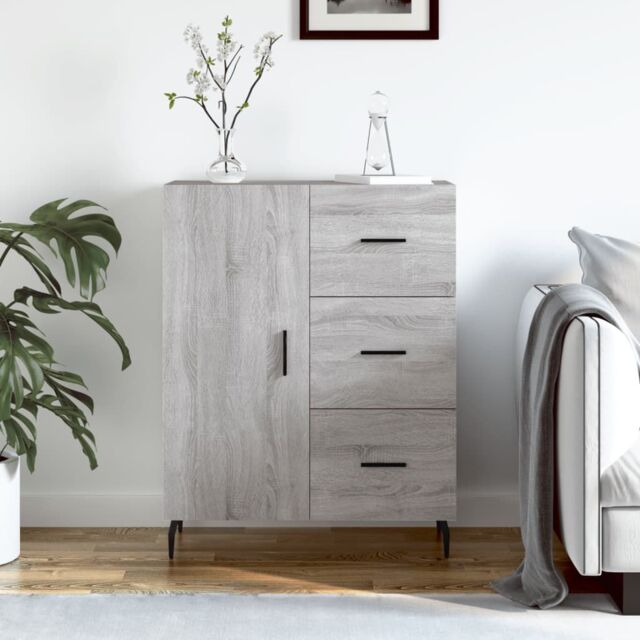 Berkfield Home Sideboard Grey Sonoma 69.5x34x90 cm Engineered Wood - image 1
