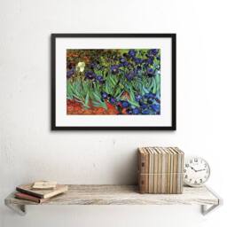 "Artery8 Van Gogh Irises Old Master Home Decor 12x16"" Framed Art Print - Size: W12"" x H16""" - thumbnail 2