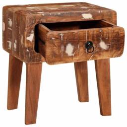 Berkfield Home End Tables Multicolour 40 x 32 x 46 cm Solid reclaimed wood in Brown - thumbnail 4