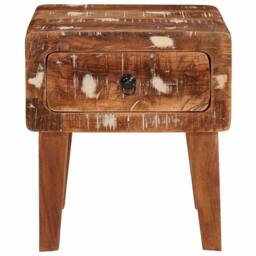 Berkfield Home End Tables Multicolour 40 x 32 x 46 cm Solid reclaimed wood in Brown - thumbnail 5