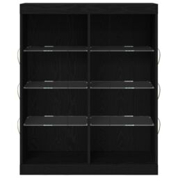 Berkfield Home Sideboard with LED Lights Black Oak 41x37x100 cm - Size: 41 x 37 x 100 cm - thumbnail 5