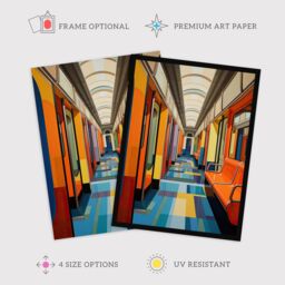 "Wee Blue Coo Wall Art Print Next Stop The Tate Metro Underground Living Room - Size: W18"" x H24""" - thumbnail 2