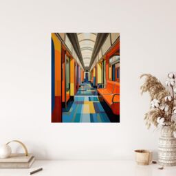 "Wee Blue Coo Wall Art Print Next Stop The Tate Metro Underground Living Room - Size: W18"" x H24""" - thumbnail 4