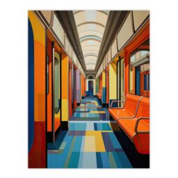 "Wee Blue Coo Wall Art Print Next Stop The Tate Metro Underground Living Room - Size: W18"" x H24""" - thumbnail 1