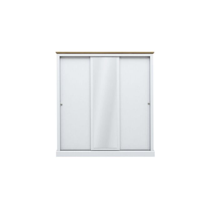 Lemon Pavilion Furniture Devon 3 Door Sliding Wardrobe - L59 x W176 x H182 cm - White - Size: 1 Pack - image 1