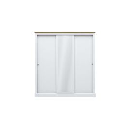Lemon Pavilion Furniture Devon 3 Door Sliding Wardrobe - L59 x W176 x H182 cm - White - Size: 1 Pack