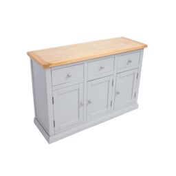 Cabinet Bits Loreo Light Grey 3 Drawer 3 Door Sideboard Chrome Knob - thumbnail 3