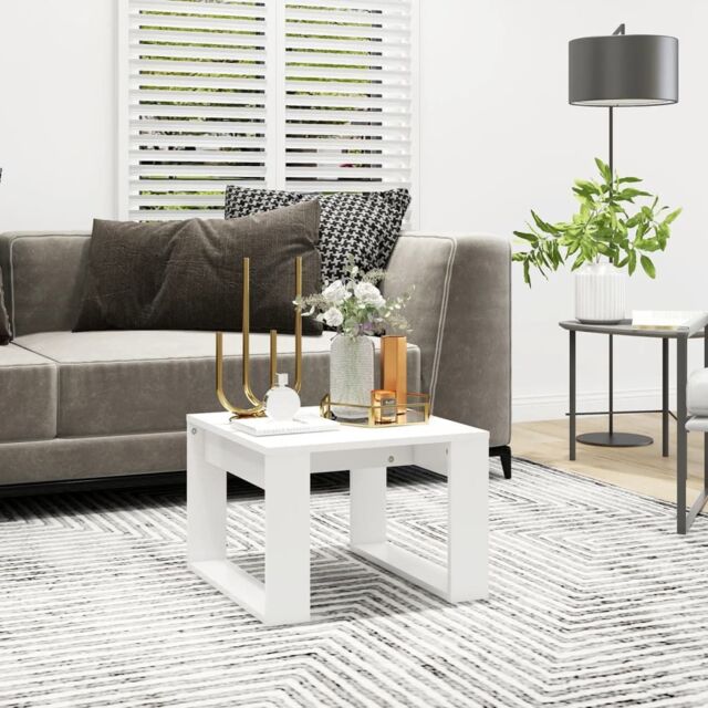 Berkfield Home Side Table White 50x50x35 cm Engineered Wood - Size: 50 x 50 x 35 cm - image 1
