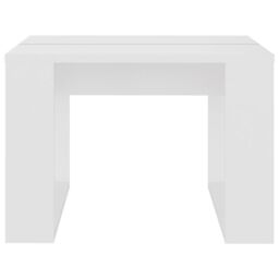 Berkfield Home Side Table White 50x50x35 cm Engineered Wood - Size: 50 x 50 x 35 cm - thumbnail 5