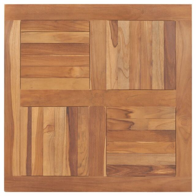 Berkfield Home Table Top Solid Teak Wood Square 80x80x2.5 cm in Brown - image 1