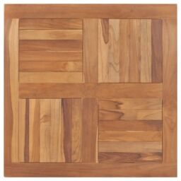 Berkfield Home Table Top Solid Teak Wood Square 80x80x2.5 cm in Brown