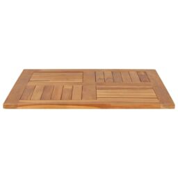 Berkfield Home Table Top Solid Teak Wood Square 80x80x2.5 cm in Brown - thumbnail 3