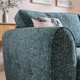 Stratus Interiors Valencia Mid-Century Fabric Sofa in Odyssey Amazonite Teal-2 Seater in Teal - thumbnail 3