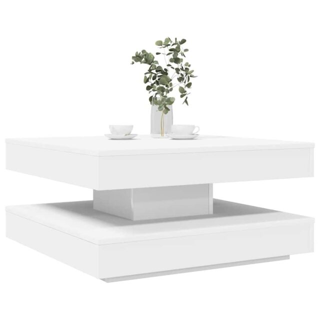Berkfield Home Coffee Table 360-Degree Rotatable White 70x70x34.5 cm - image 1