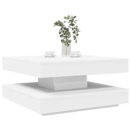 Berkfield Home Coffee Table 360-Degree Rotatable White 70x70x34.5 cm - thumbnail 1