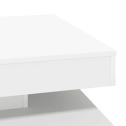 Berkfield Home Coffee Table 360-Degree Rotatable White 70x70x34.5 cm - thumbnail 8