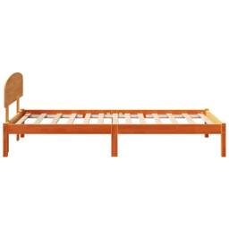 Berkfield Home Traditional Bed Frame with Headboard Wax Brown 75x190 cm Solid Wo - thumbnail 6