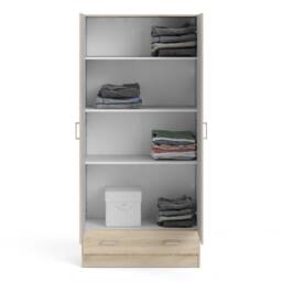 Wyld Haus Berlin Slim 2 Door Wardrobe with 1 Drawer Natural - thumbnail 8