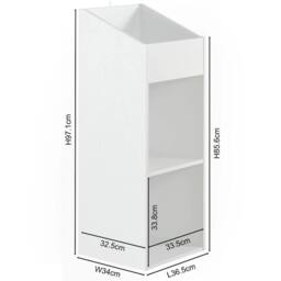SPETLEK 2 Level Modern Vinyl Record Storage Box white - thumbnail 2