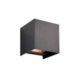 Netlighting Glover CCT LED Outdoor Up Down Wall Lamp Matt Black Paint & Clear Glass 300040006000K IP44 - thumbnail 2
