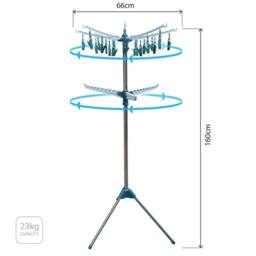 EONLION 2 Tier-Rotary Clothes Hanging Rack Airer in Blue - Size: 500mm - thumbnail 2